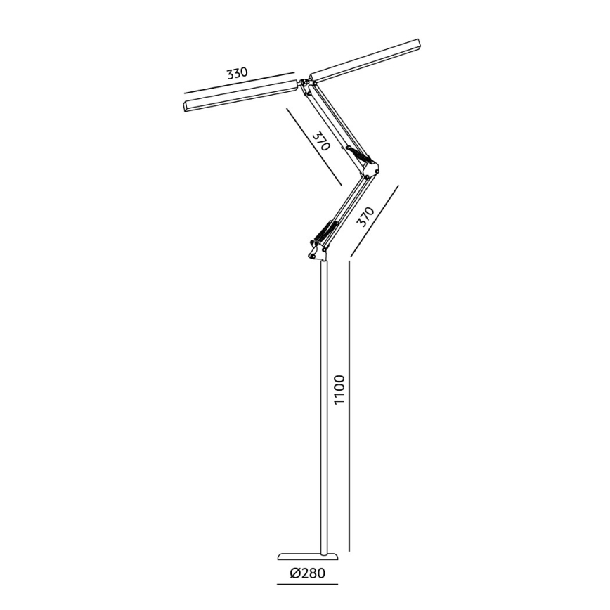 Brilagi - LED prigušivačka fleksibilna podna svjetiljka VARIO LED/14W/230V 3000-6000K 157 cm crna
