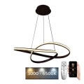 BRILAGI - LED prigušivač luster na užetu COSMOWAVE LED/70W/230V 3000-6500K smeđa + daljinski upravljač