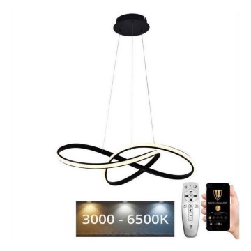 Brilagi - LED prigušivač lustera na užetu COSMOWAVE LED/70W/230V crna + daljinski upravljač