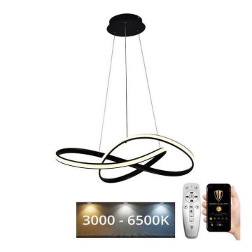 Brilagi - LED prigušivač lustera na užetu COSMOWAVE LED/70W/230V crna + daljinski upravljač