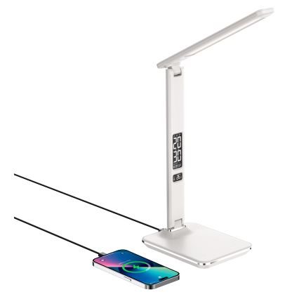 Brilagi - Stolna LED lampa s podesivom svjetlinom, bežičnim QI punjenjem i USB-om REGINA LED/8,5W/230V bijela
