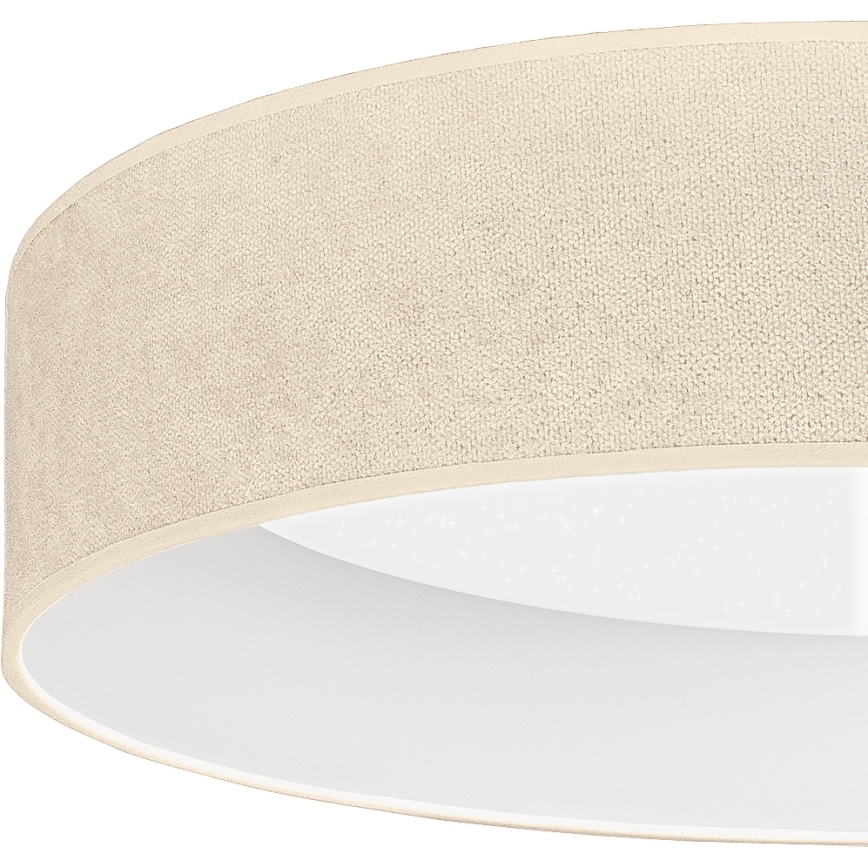 Brilagi - LED prigušivo stropno svjetlo VELVET SMARTIX STARS LED/24W/230V 3000-6000K promjer 45 cm u krem boji Wi-Fi Tuya Beacon + daljinski upravljač