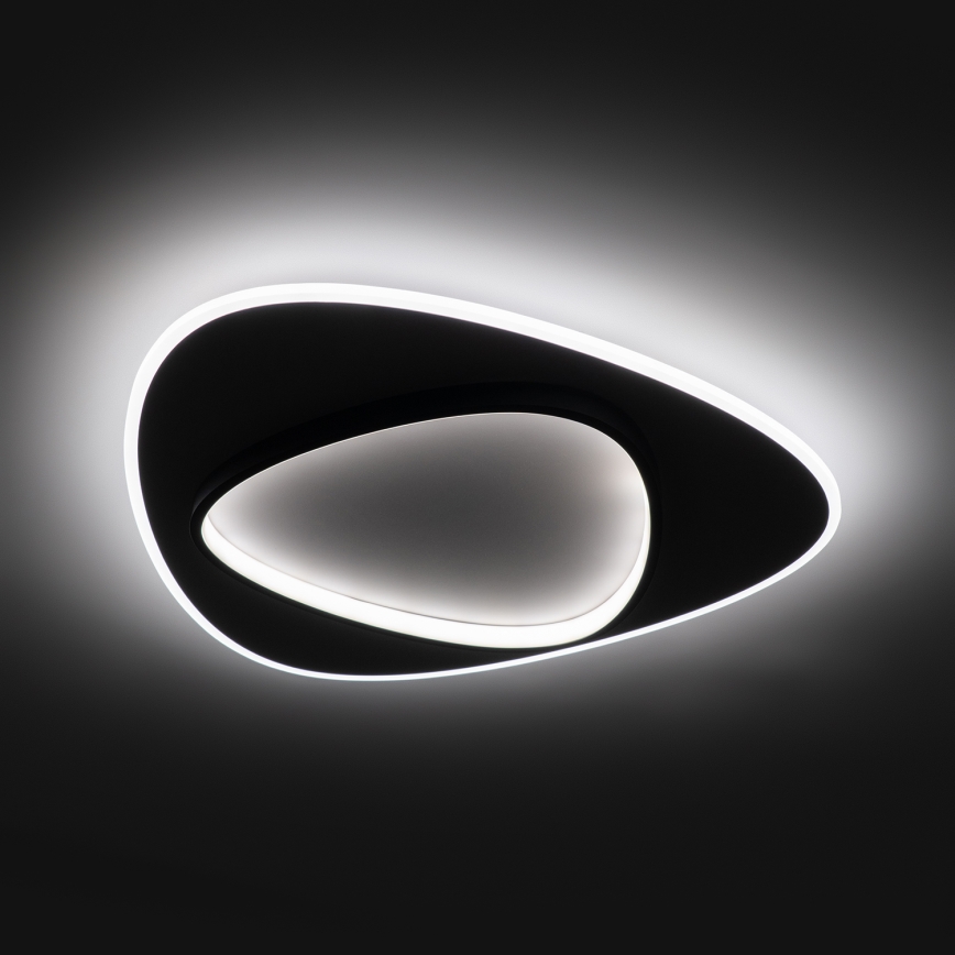 Brilagi - LED prigušiva stropna svjetiljka FLARE LED/70W/230V 3000-6000K 55x55 cm bijela/crna + daljinski upravljač