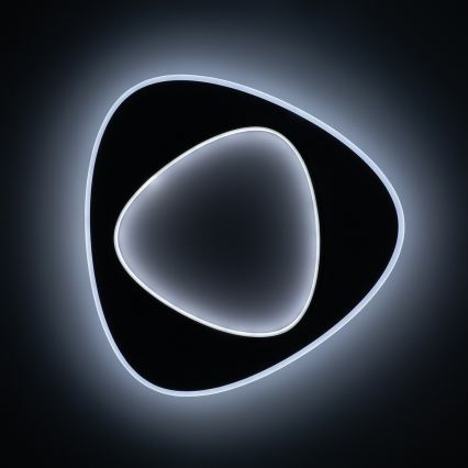 Brilagi - LED prigušiva stropna svjetiljka FLARE LED/70W/230V 3000-6000K 55x55 cm bijela/crna + daljinski upravljač