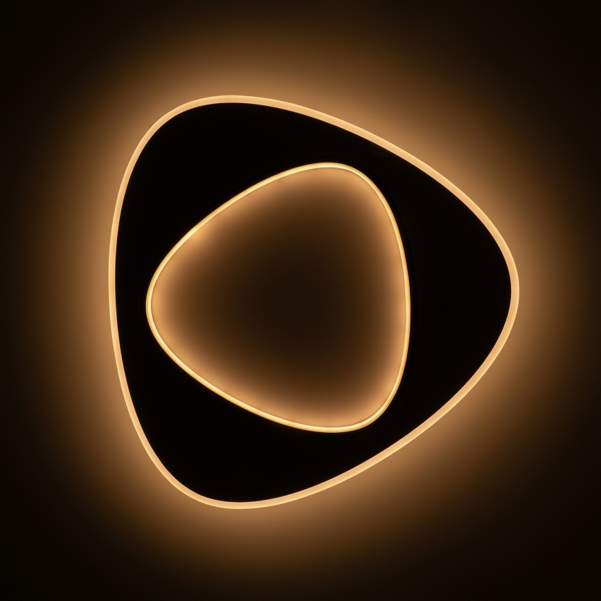 Brilagi - LED prigušiva stropna svjetiljka FLARE LED/70W/230V 3000-6000K 55x55 cm bijela/crna + daljinski upravljač