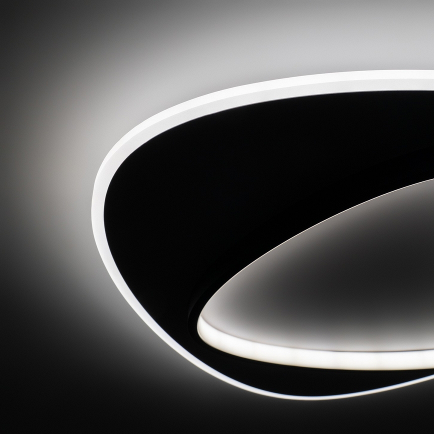 Brilagi - LED prigušiva stropna svjetiljka FLARE LED/70W/230V 3000-6000K 55x55 cm bijela/crna + daljinski upravljač