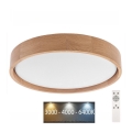 Brilagi - LED prigušivačka stropna svjetiljka MANAROLA LED/24W/230V Ø 42 cm 3000-6500K hrast + daljinski upravljač