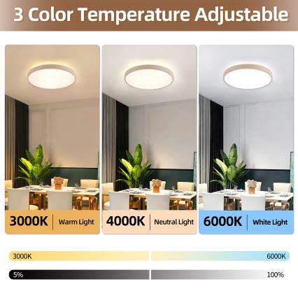 Brilagi - LED stropna svjetiljka s prigušivanjem GLASS POOL DOUBLE LED/60W/230V 3000-6000K 50 cm bež + daljinski upravljač