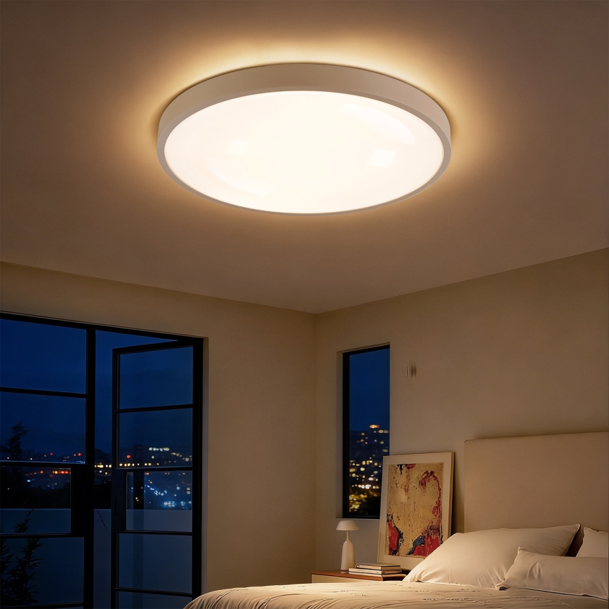 Brilagi - LED stropna svjetiljka s prigušivanjem GLASS POOL DOUBLE LED/60W/230V 3000-6000K 50 cm bež + daljinski upravljač