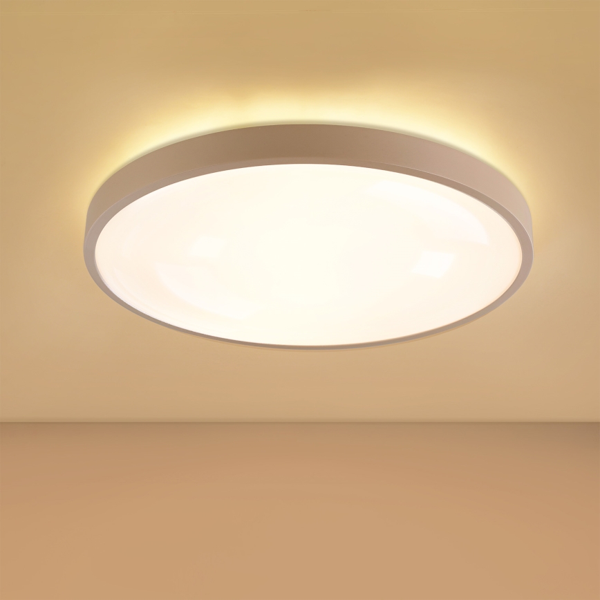 Brilagi - LED stropna svjetiljka s prigušivanjem GLASS POOL DOUBLE LED/60W/230V 3000-6000K 50 cm bež + daljinski upravljač