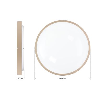 Brilagi - LED stropna svjetiljka s prigušivanjem GLASS POOL DOUBLE LED/60W/230V 3000-6000K 50 cm bež + daljinski upravljač