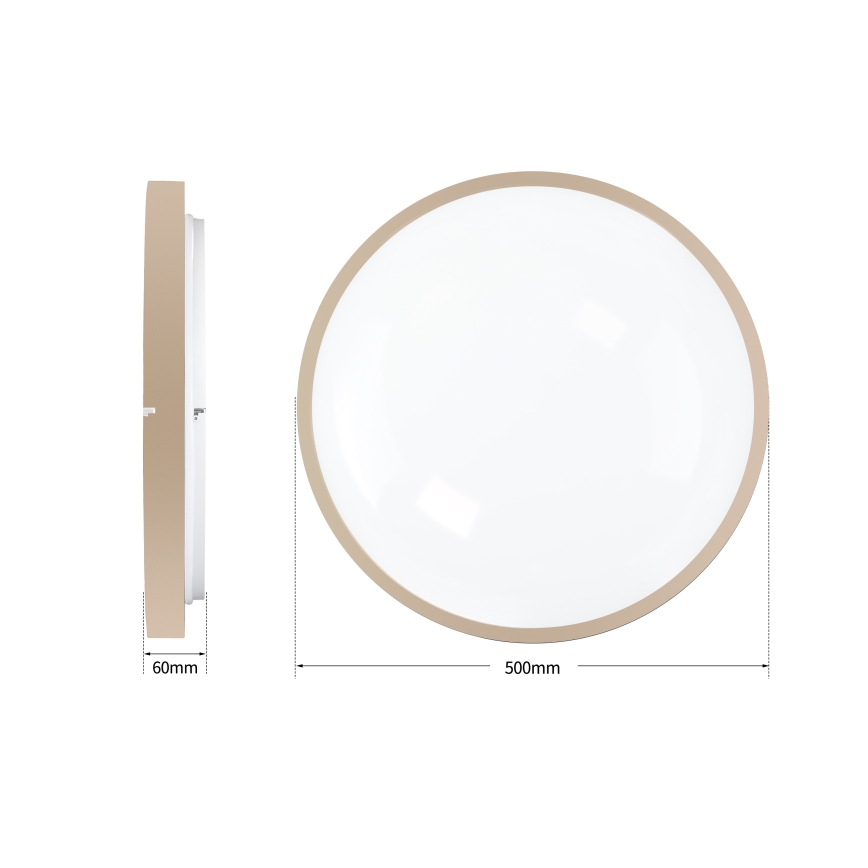 Brilagi - LED stropna svjetiljka s prigušivanjem GLASS POOL DOUBLE LED/60W/230V 3000-6000K 50 cm bež + daljinski upravljač