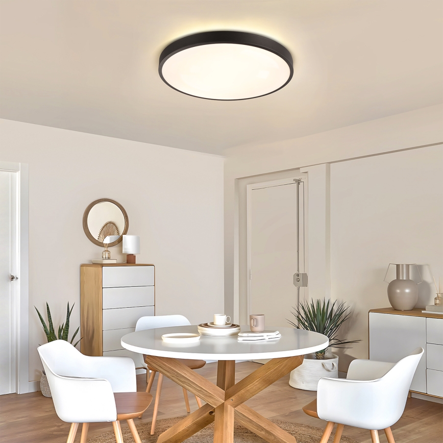 Brilagi - LED stropno svjetlo s prigušivanjem GLASS POOL DOUBLE LED/60W/230V 3000-6000K 50 cm crne boje + daljinski upravljač