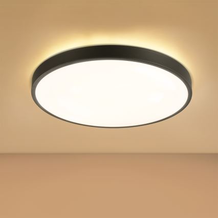Brilagi - LED stropno svjetlo s prigušivanjem GLASS POOL DOUBLE LED/60W/230V 3000-6000K 50 cm crne boje + daljinski upravljač