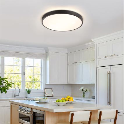 Brilagi - LED stropno svjetlo s prigušivanjem GLASS POOL DOUBLE LED/60W/230V 3000-6000K 50 cm crne boje + daljinski upravljač