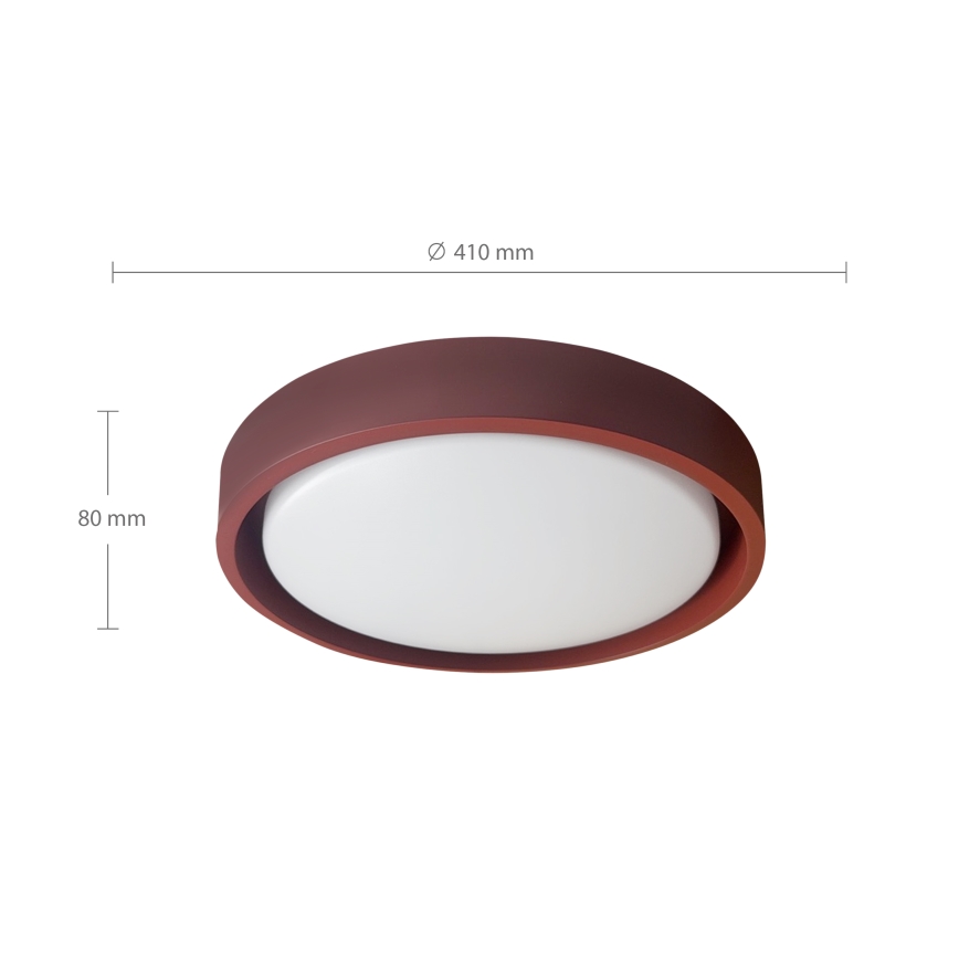 Brilagi - LED prigušivo stropno svjetlo MATTEO LED/48W/230V 3000-6500K promjer 41 cm crveno + daljinski upravljač