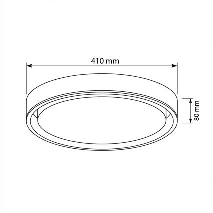 Brilagi - LED prigušivo stropno svjetlo MATTEO LED/48W/230V 3000-6500K promjer 41 cm crveno + daljinski upravljač