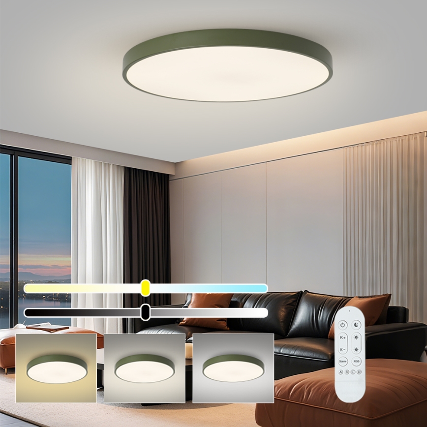 Brilagi - LED svjetiljka s prigušivanjem POOL SMART LED/100W/230V Ø 80 cm 3000-6000K Wi-Fi Tuya + daljinski upravljač, zelena