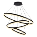 Brilagi - LED prigušivački luster na užetu CIRCLE LED/125W/230V 3000-6500K crna + daljinski upravljač
