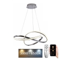 Brilagi - LED prigušivački luster na užetu COSMOWAVE LED/70W/230V sjajni krom + daljinski upravljač