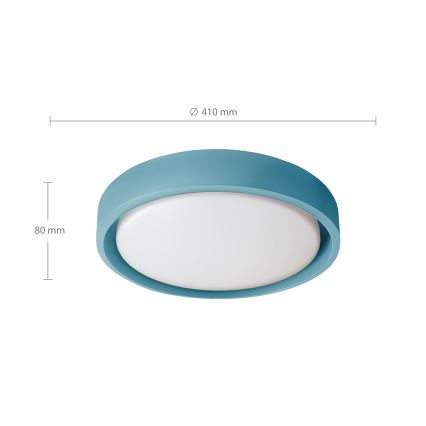 Brilagi - LED prigušivo stropno svjetlo MATTEO LED/48W/230V 3000-6500K Ø 41 cm tirkizna + daljinski upravljač