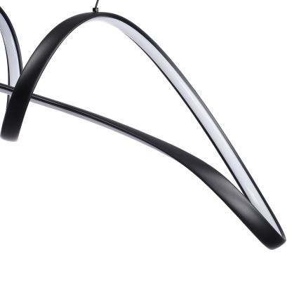 Brilagi - LED luster na sajli s mogućnošću prigušivanja TWISTER LED/60W/230V 3000-6000K crna + daljinsko upravljanje