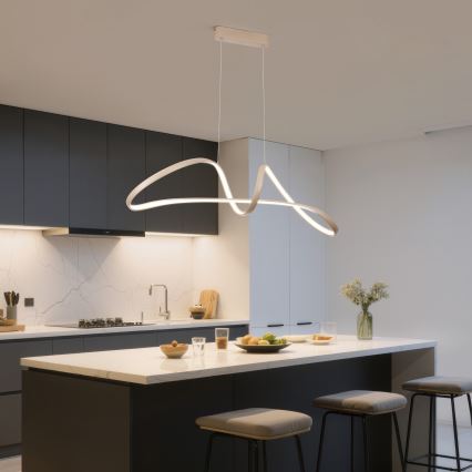 Brilagi - LED luster s podesivom svjetlinom na sajli TWISTER LED/60W/230V 3000-6000K bež + daljinski upravljač