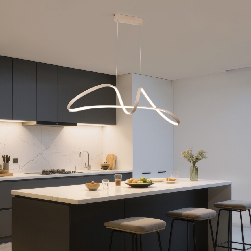 Brilagi - LED luster s podesivom svjetlinom na sajli TWISTER LED/60W/230V 3000-6000K bež + daljinski upravljač