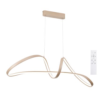 Brilagi - LED luster s podesivom svjetlinom na sajli TWISTER LED/60W/230V 3000-6000K bež + daljinski upravljač