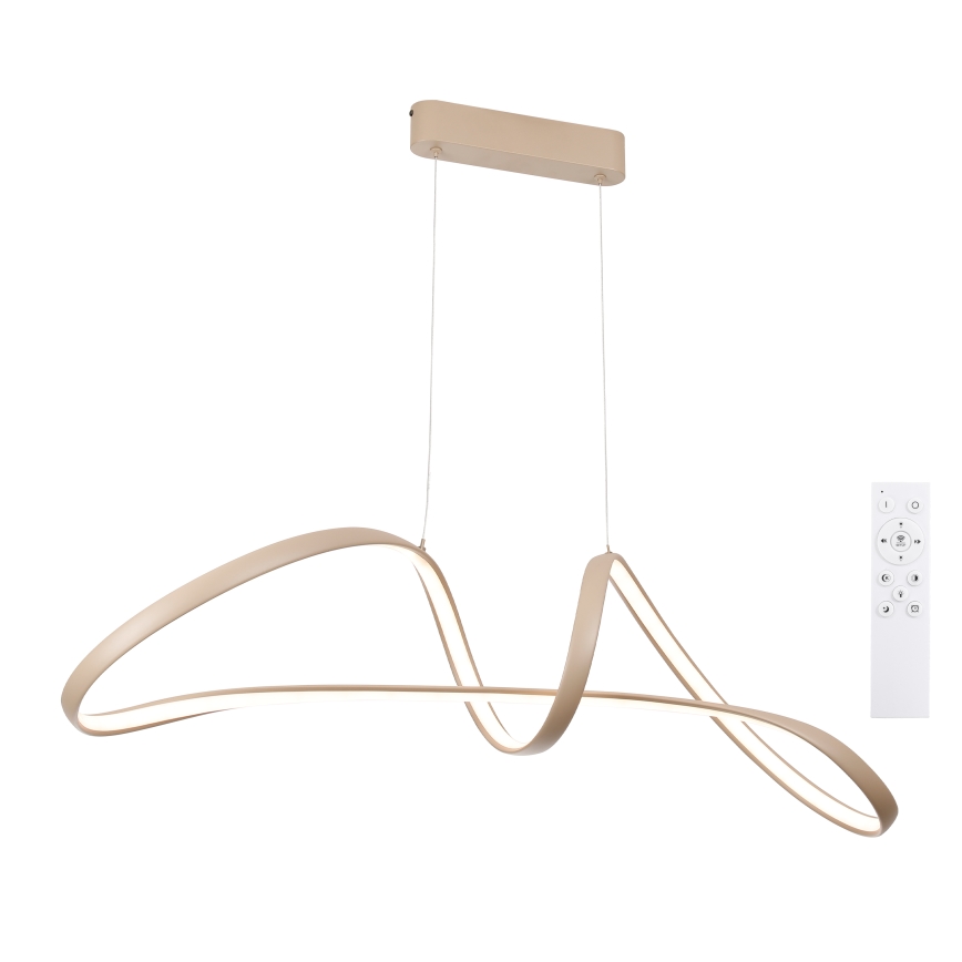 Brilagi - LED luster s podesivom svjetlinom na sajli TWISTER LED/60W/230V 3000-6000K bež + daljinski upravljač