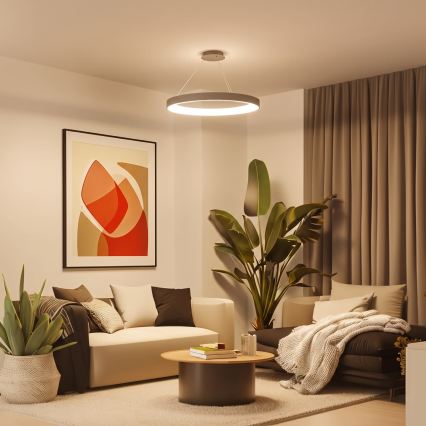 BRILAGI - LED prigušiv luster na sajli FALCON II LED/108W/230V 3000-6500K Ø 80 cm bež + daljinski upravljač