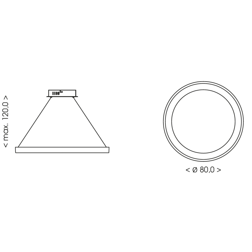 BRILAGI - LED prigušiv luster na sajli FALCON II LED/108W/230V 3000-6500K Ø 80 cm bež + daljinski upravljač