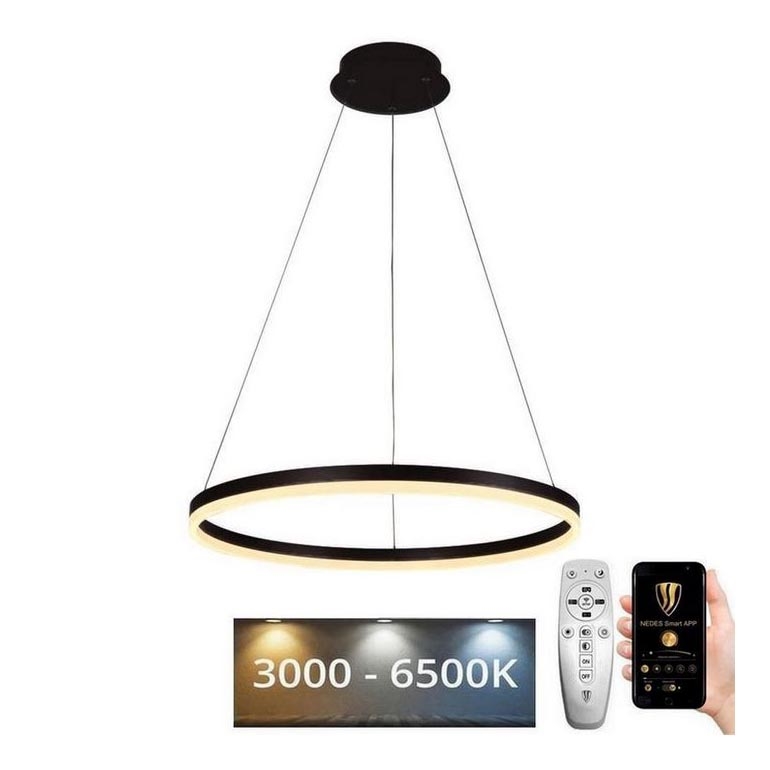 Brilagi - LED Prigušivi luster na sajli CIRCLE LED/42W/230V 3000-6500K + daljinski upravljač
