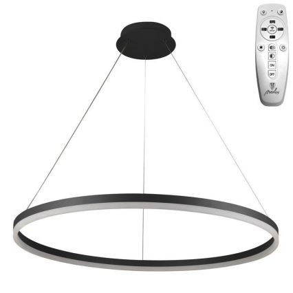 Brilagi - LED Prigušivi luster na sajli CIRCLE LED/55W/230V 3000-6500K crna + daljinski upravljač