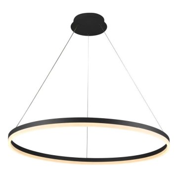 Brilagi - LED prigušivi luster na sajli CIRCLE LED/55W/230V 3000-6500K Ø 80 cm crna + daljinski upravljač