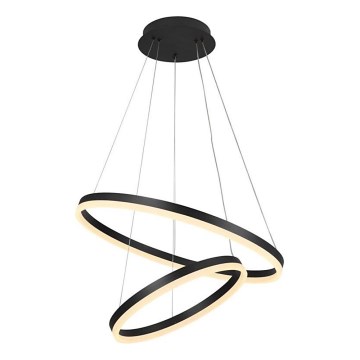 Brilagi - LED Prigušivi luster na sajli CIRCLE LED/70W/230V 3000-6500K crna + daljinski upravljač