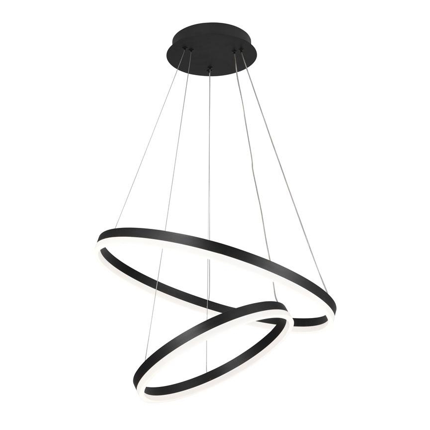Brilagi - LED Prigušivi luster na sajli CIRCLE LED/70W/230V 3000-6500K crna + daljinski upravljač