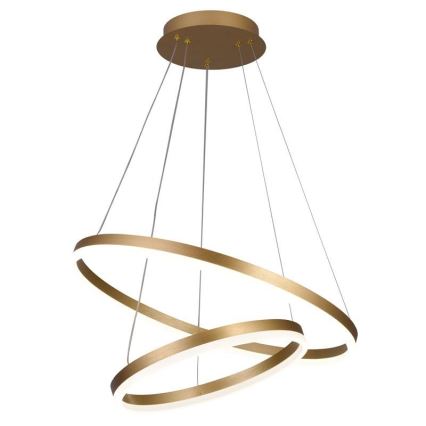 Brilagi - LED Prigušivi luster na sajli CIRCLE LED/70W/230V 3000-6500K zlatna + daljinski upravljač