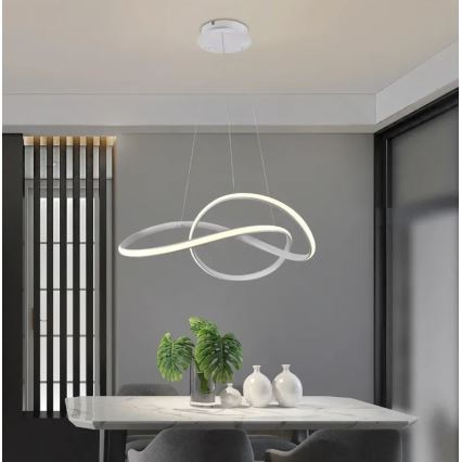 Brilagi - LED Prigušivi luster na sajli COSMOWAVE LED/70W/230V 3000-6500K bijela + daljinski upravljač
