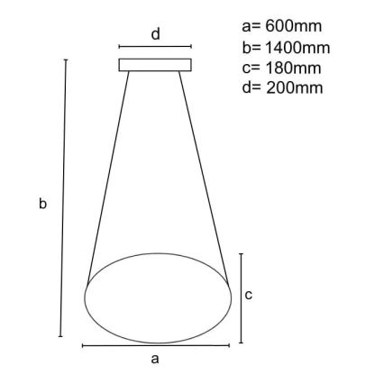 Brilagi - LED Prigušivi luster na sajli COSMOWAVE LED/70W/230V 3000-6500K bijela + daljinski upravljač
