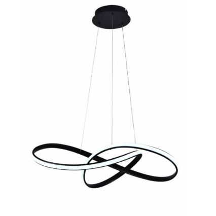Brilagi - LED Prigušivi luster na sajli COSMOWAVE LED/70W/230V crna + daljinski upravljač