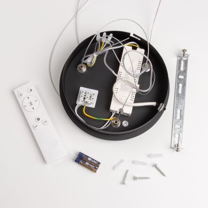 Brilagi - LED luster na sajli s mogućnošću prigušivanja FALCON LED/80W/230V 3000-6500K Ø 60 cm crna + daljinski upravljač