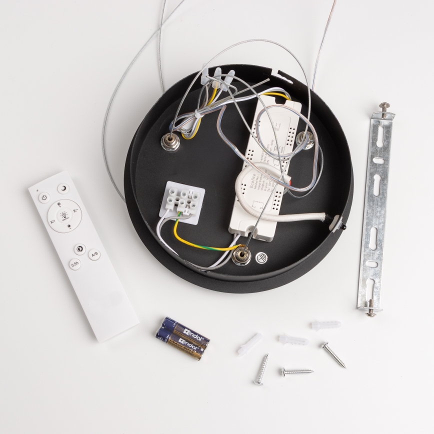 Brilagi - LED luster na sajli s mogućnošću prigušivanja FALCON LED/80W/230V 3000-6500K Ø 60 cm crna + daljinski upravljač