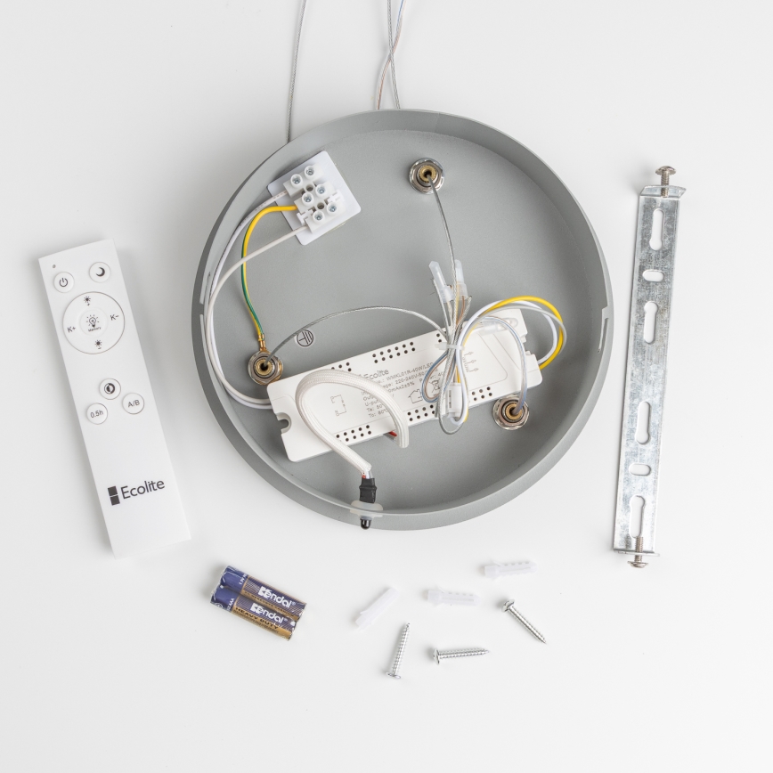 Brilagi - LED Prigušivi luster na sajli FALCON LED/80W/230V 3000-6500K pr. 60 cm siva + daljinski upravljač
