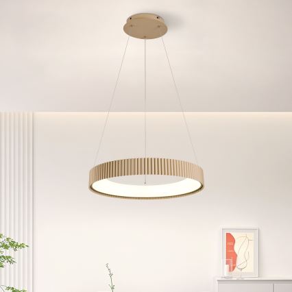 Brilagi - LED luster s mogućnošću prigušivanja na lanku FALCON MODERN LED/30W/230V 3000-6500K 40 cm bež + daljinski upravljač