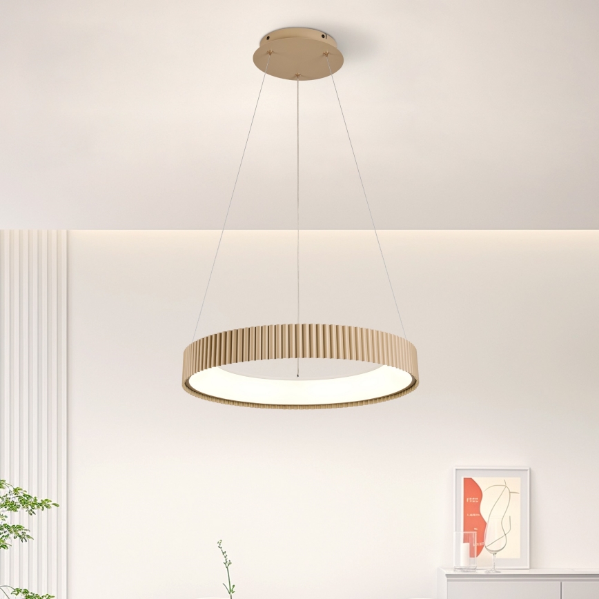 Brilagi - LED luster s mogućnošću prigušivanja na lanku FALCON MODERN LED/30W/230V 3000-6500K 40 cm bež + daljinski upravljač