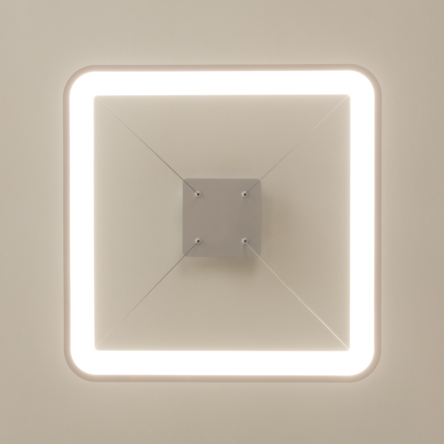 Brilagi - LED luster s mogućnošću prigušivanja na sajli FALCON SLIM LED/50W/230V 3000-6500K 50x50 cm bijela + daljinski upravljač