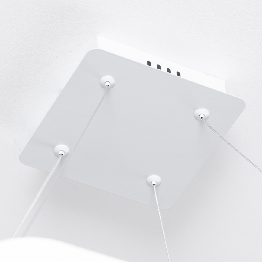 Brilagi - LED luster s mogućnošću prigušivanja na sajli FALCON SLIM LED/50W/230V 3000-6500K 50x50 cm bijela + daljinski upravljač