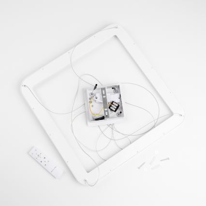 Brilagi - LED luster s mogućnošću prigušivanja na sajli FALCON SLIM LED/50W/230V 3000-6500K 50x50 cm bijela + daljinski upravljač