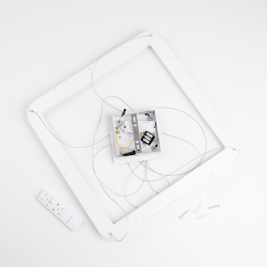 Brilagi - LED luster s mogućnošću prigušivanja na sajli FALCON SLIM LED/50W/230V 3000-6500K 50x50 cm bijela + daljinski upravljač